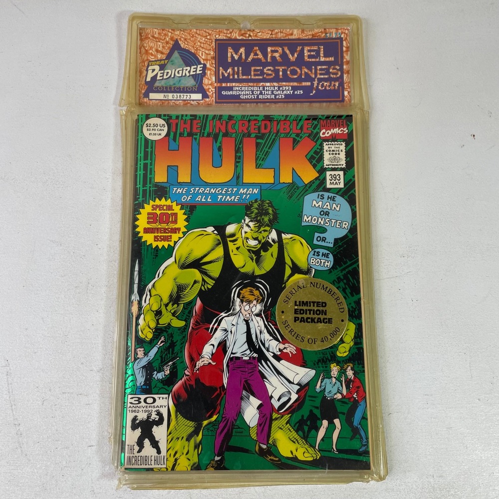 The Incredible Hulk 393 Marvel Milestones Four Treat Pedigree Collection 1992